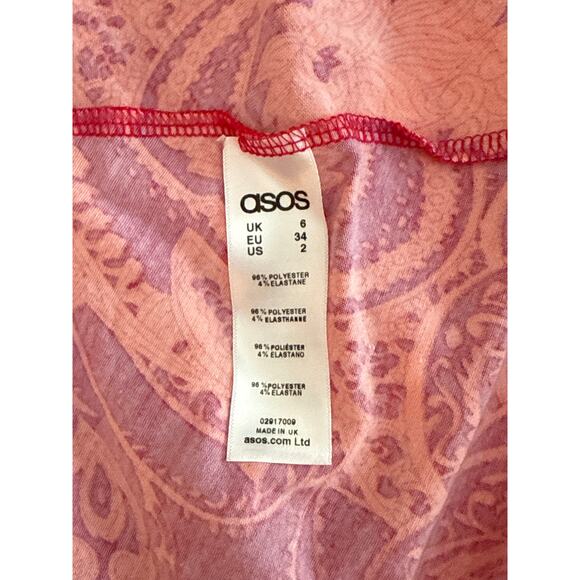 ASOS Maternity Swing Tee Dress Magenta & Orange US 2 EUC - Picture 5 of 6